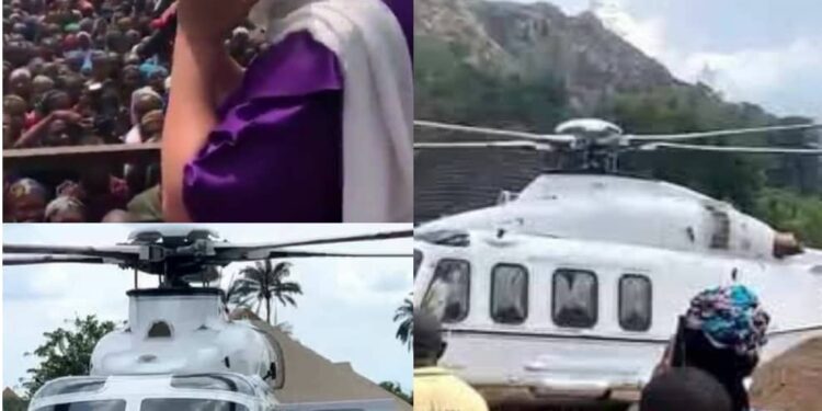The gang-up against Senator Natasha:..Defies ban Order, arrives her constituency by helicopter