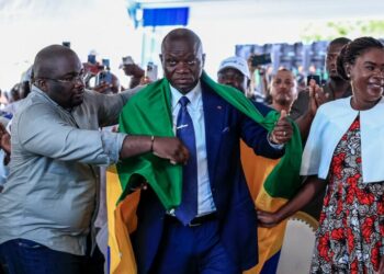 Gabon swears in Ex-junta Oligui as President