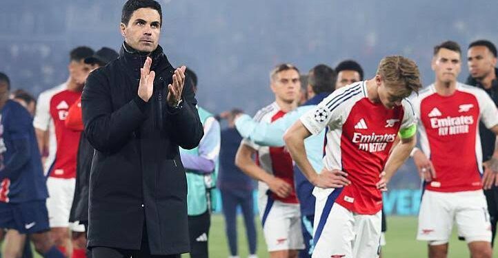 UEFA Ouster: Arsenal coach says PSG’s coach admitted “we played better “