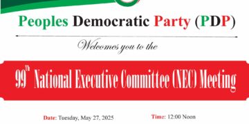 Crucial 99th NEC Meeting of the PDP to hold today in Abuja