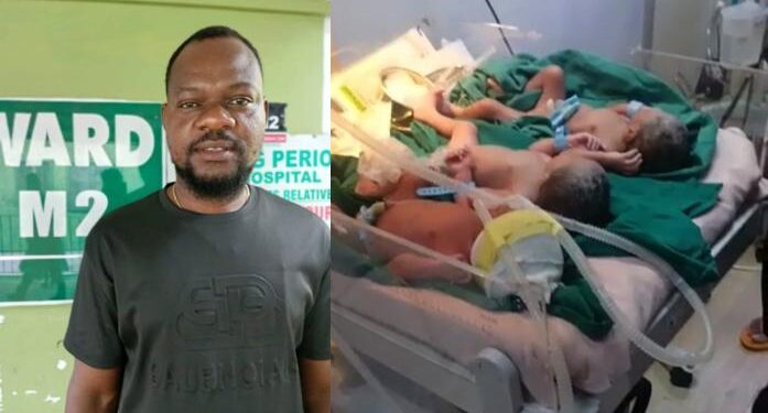 Father of Newborn Quadruplets Cries Out for Financial Help at UBTH