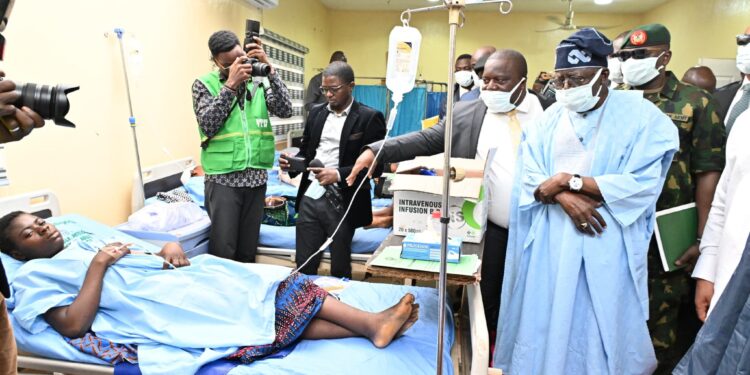 Photos: Benue Massacre: President Bola Ahmed Tinubu visits victims of the attacks in Makurdi hospitals