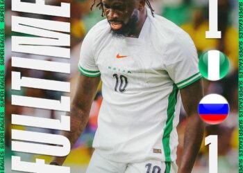 International Friendly: Nigeria Snatches a Draw Against Russia