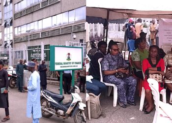 BREAKING: Retired Soldiers Shut Down Finance Ministry Over Unpaid Gratuities