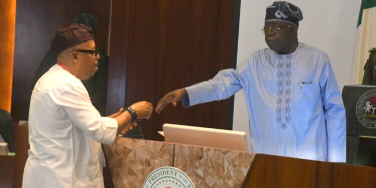 TINUBU SWEARS IN NNANNA UZOR-KALU AS NASC COMMISSIONER