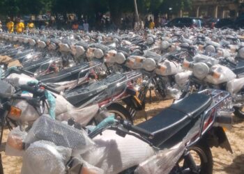 Sen. Wamakko Empowers Constituents With Food Stuff, Motorcycles, Grinding, Water Pumping Machines