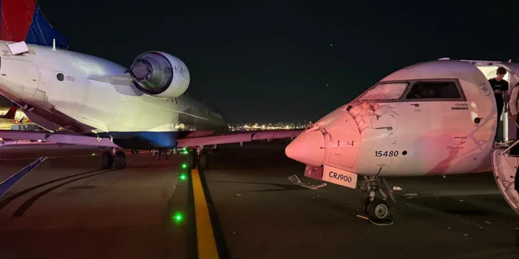 Two Delta Jets Collide at New York Airport