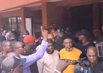 Chaos at PDP Headquarters as Rival Factions Trade Blows